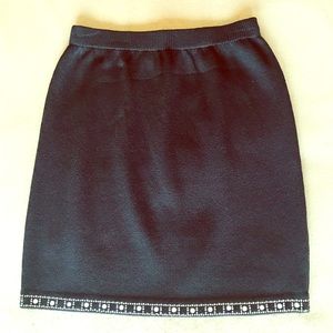 St. John Black Evening Skirt